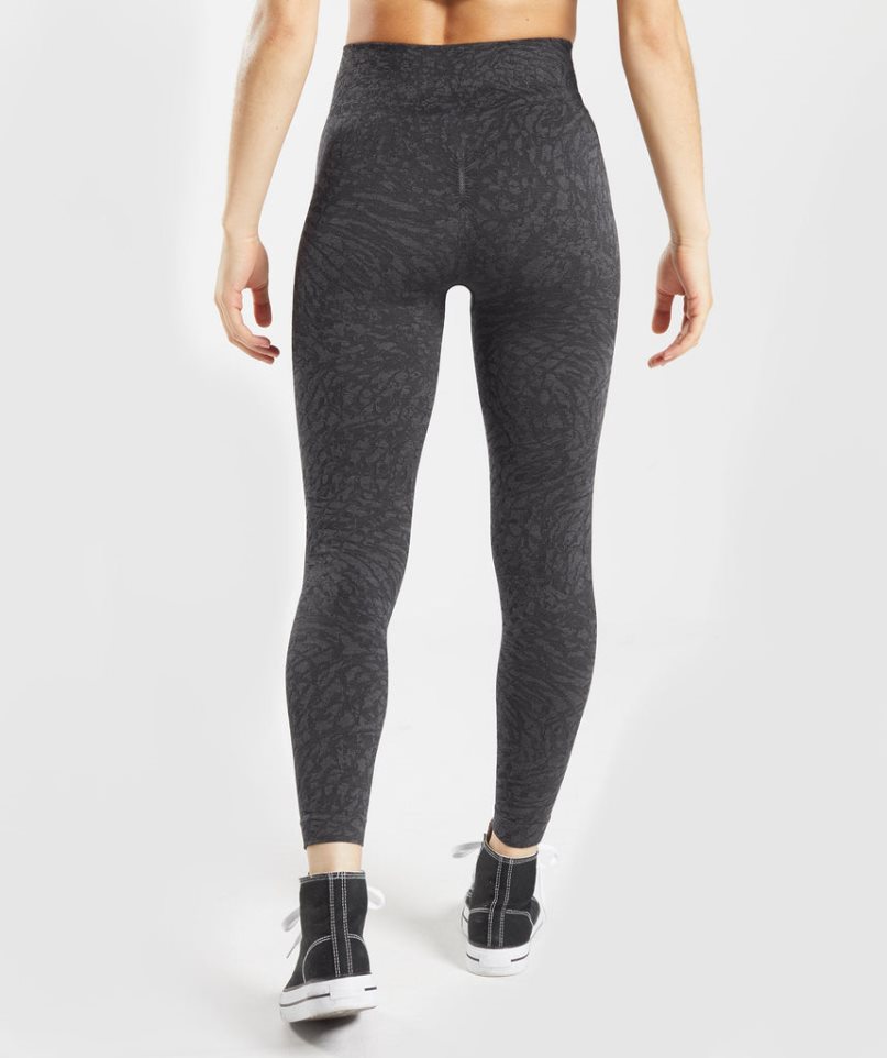 Legginsy Gymshark Adapt Animal Seamless Damskie Czarne | PL 165UNX